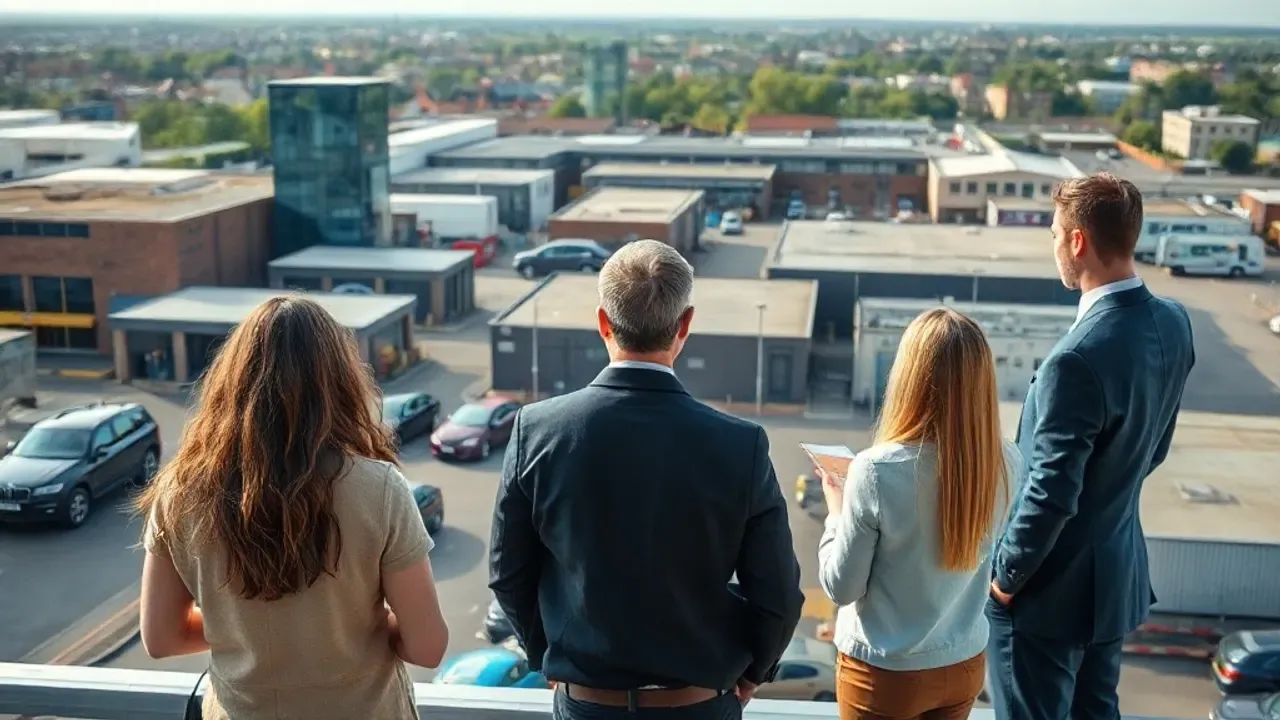 An elevated view across a site relevant to Financial management consulting near Manchester